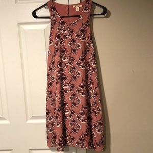 Pink floral dress
